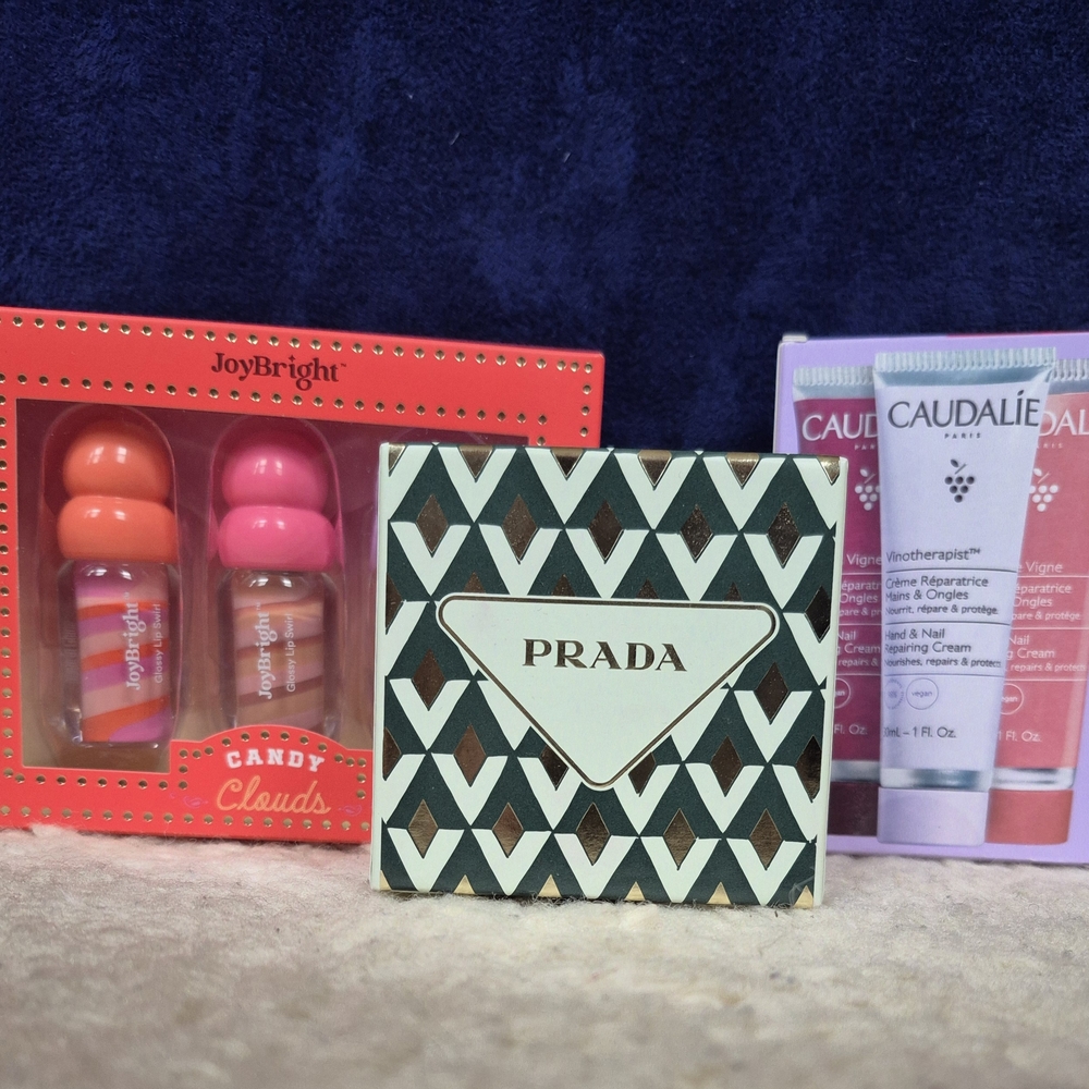 Self-care Bundle: Prada Lip Balm, Caudalie Nourishing Hand Creme Trii